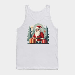 Santa Claus between trees Tank Top